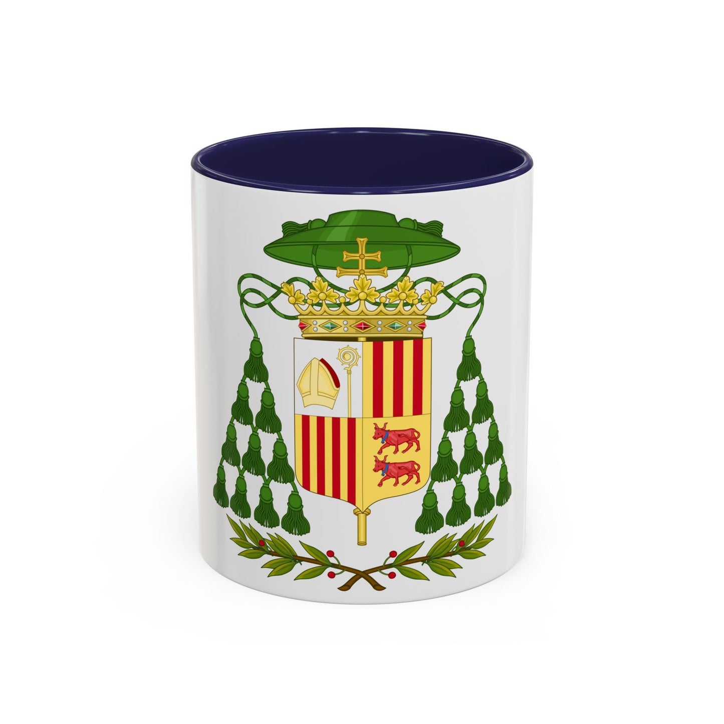Historical Coat of Arms of Ecclesiastic Co-Prince of Andorra - Accent Coffee Mug