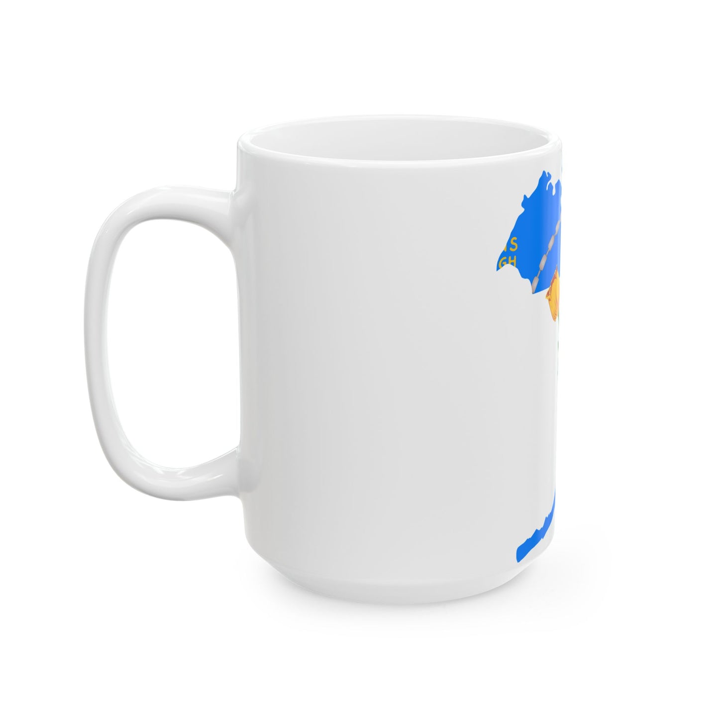 Flag-map of Queens County New York (United States) White Coffee Mug