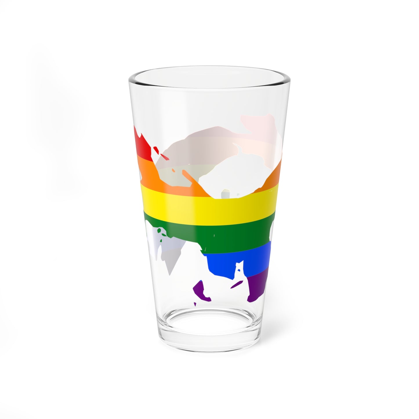 LGBT flag map of Panama (Panama) Pint Glass 16oz