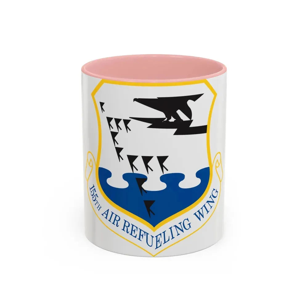 155th Air Refueling Wing (U.S. Air Force) Accent Coffee Mug 11oz Pink - Go Mug Yourself