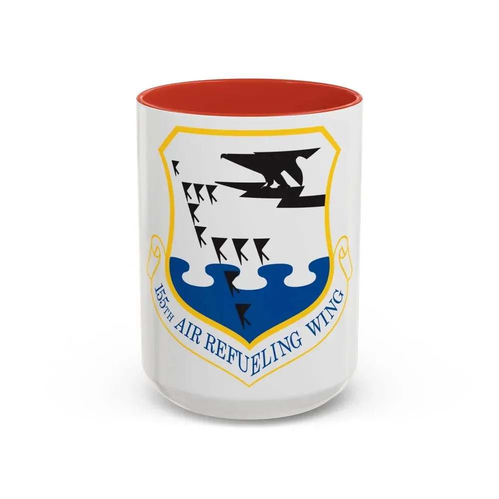 155th Air Refueling Wing (U.S. Air Force) Accent Coffee Mug 15oz Red - Go Mug Yourself