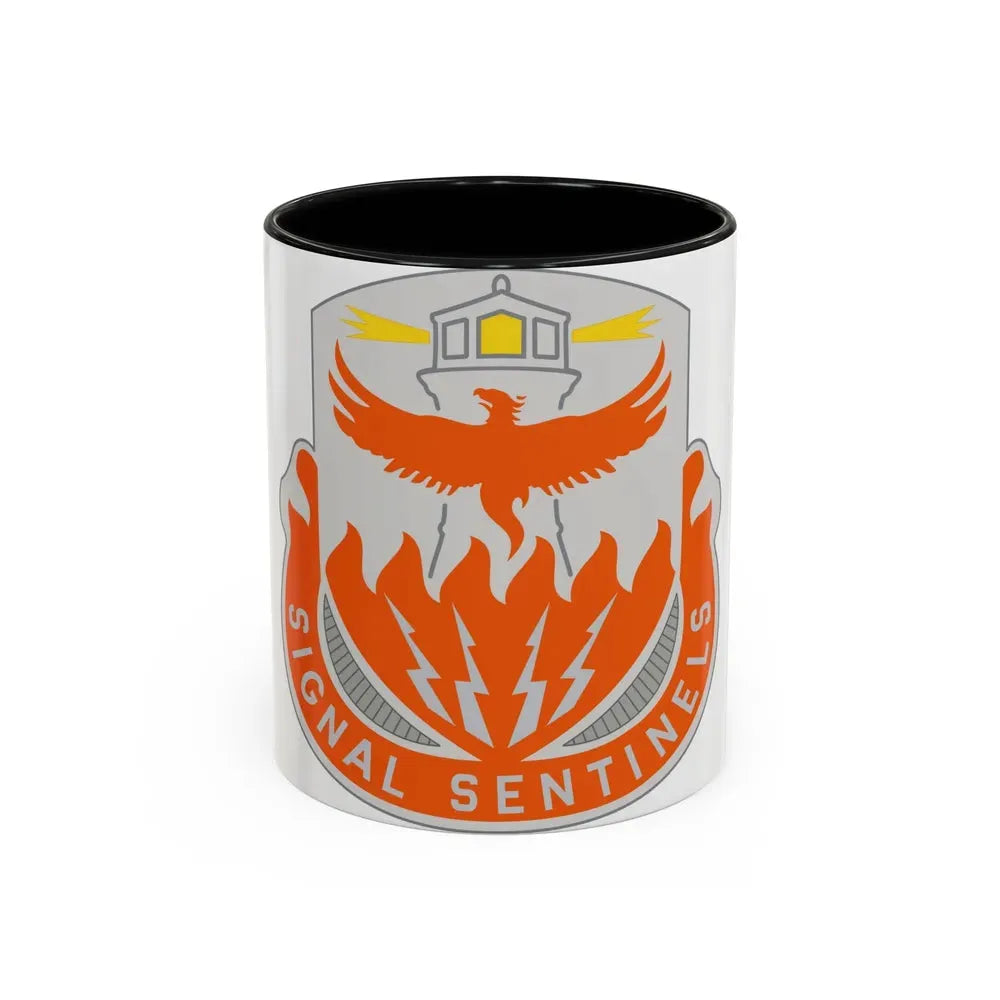 156 Signal Battalion (U.S. Army) Accent Coffee Mug 11oz Black - Go Mug Yourself