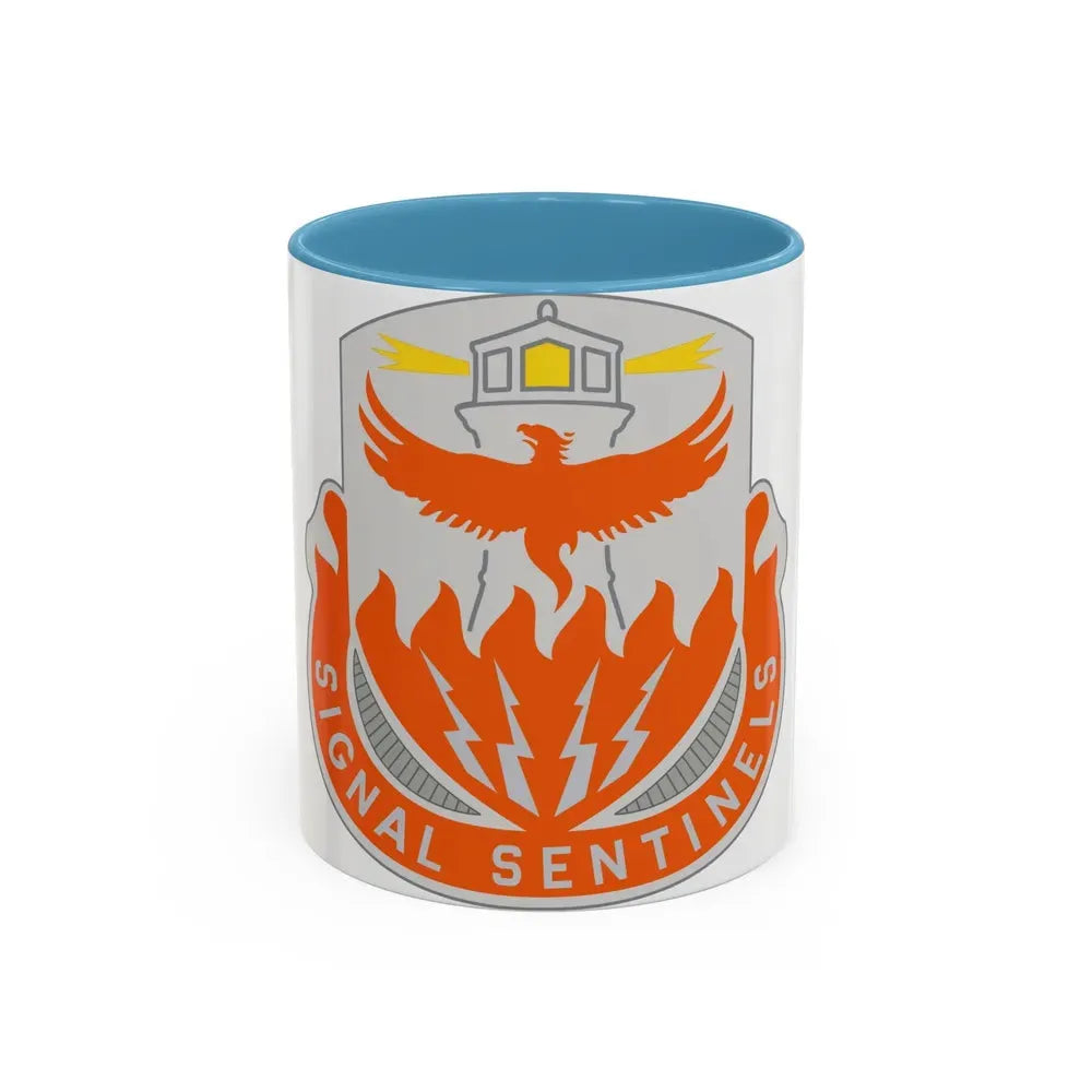 156 Signal Battalion (U.S. Army) Accent Coffee Mug 11oz Light Blue - Go Mug Yourself