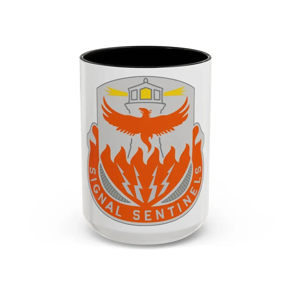 156 Signal Battalion (U.S. Army) Accent Coffee Mug 15oz Black - Go Mug Yourself