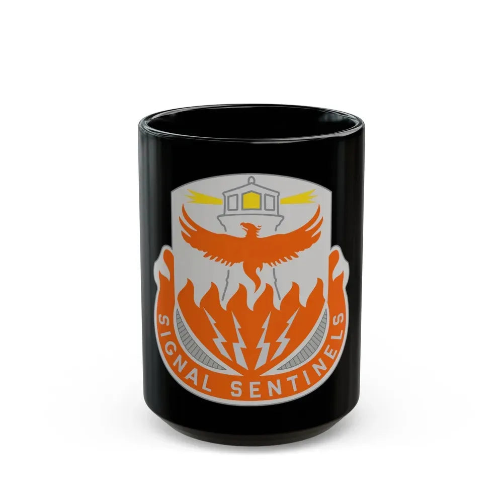 156 Signal Battalion (U.S. Army) Black Coffee Mug 15oz - Go Mug Yourself