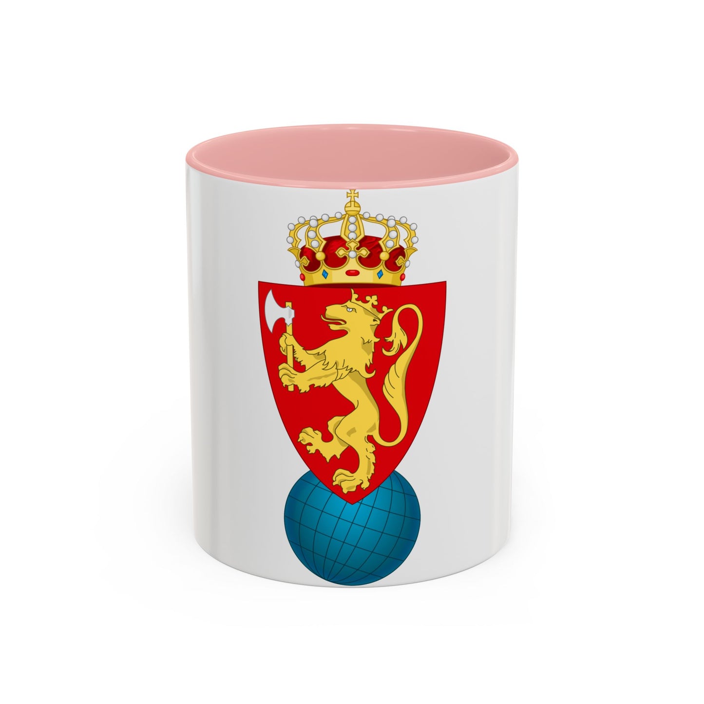 Coat of arms of the Geographical Survey of Norway - Accent Coffee Mug