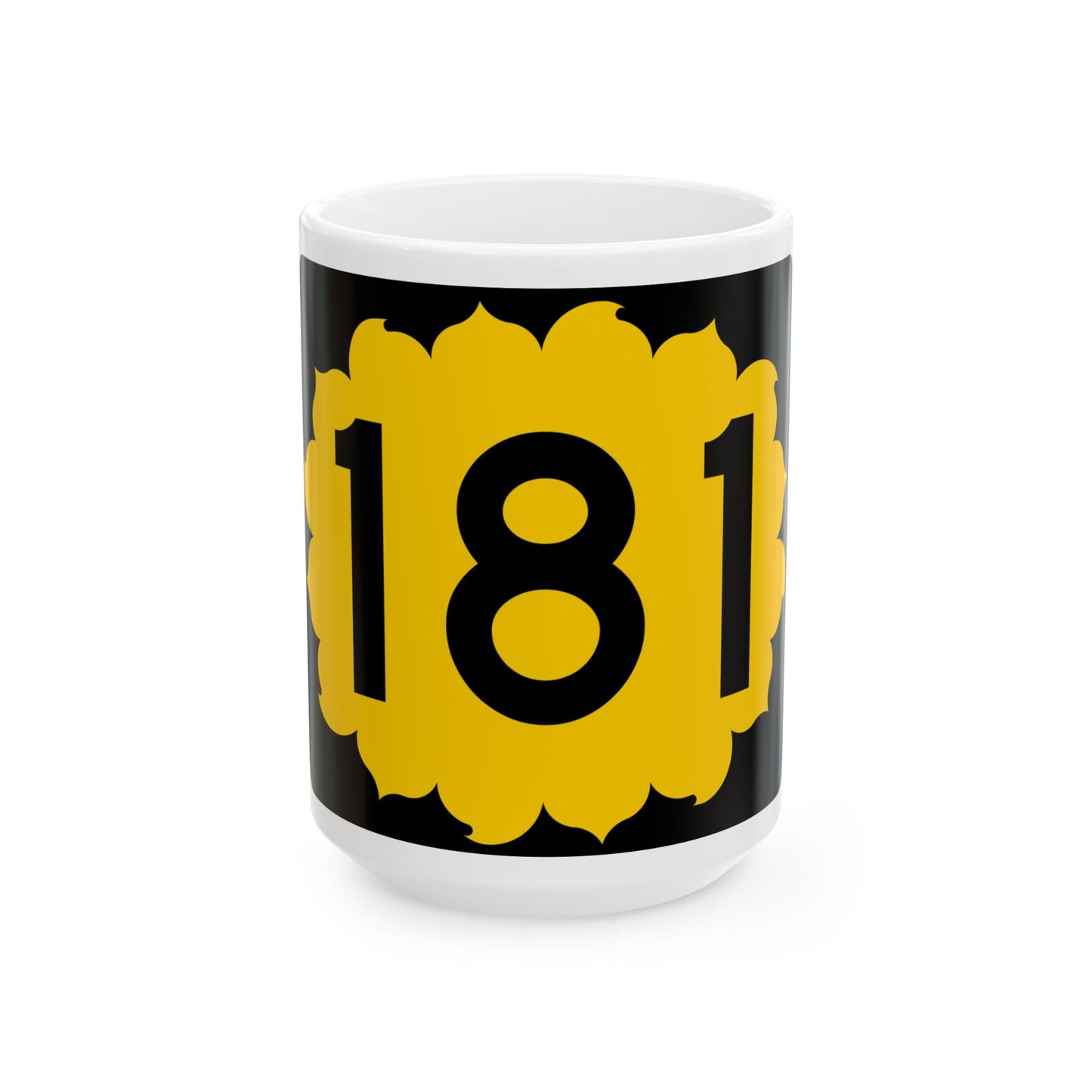 K-181 (Kansas) (Road Sign) White Coffee Mug
