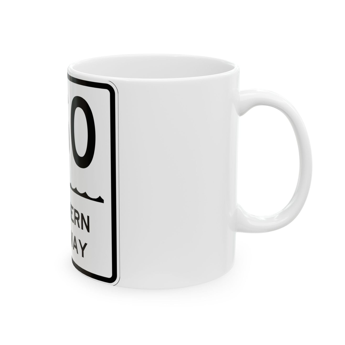 Southern Pkwy Shield (New York) (Road Sign) White Coffee Mug