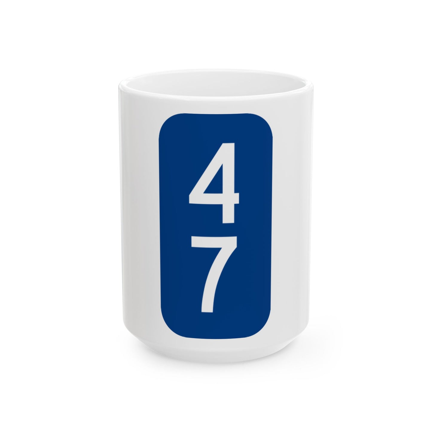 Warren County 47 NY tab (New York) (Road Sign) White Coffee Mug