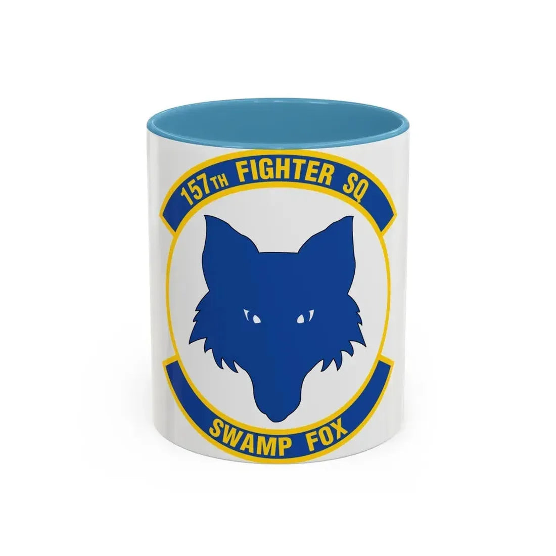 157 Fighter Squadron (U.S. Air Force) Accent Coffee Mug 11oz Light Blue - Go Mug Yourself