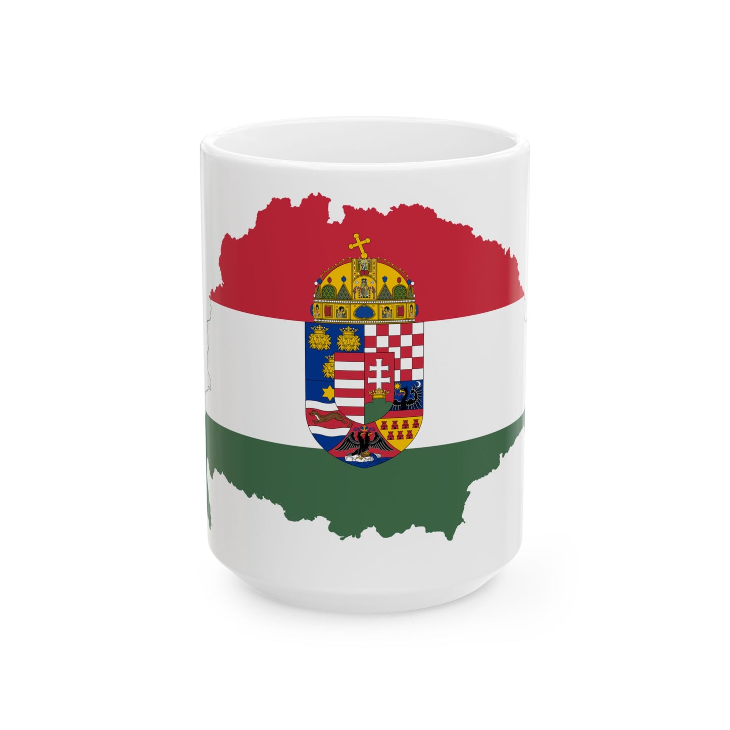 Flag-map of Transleithania 1896-1915 (Hungary) White Coffee Mug