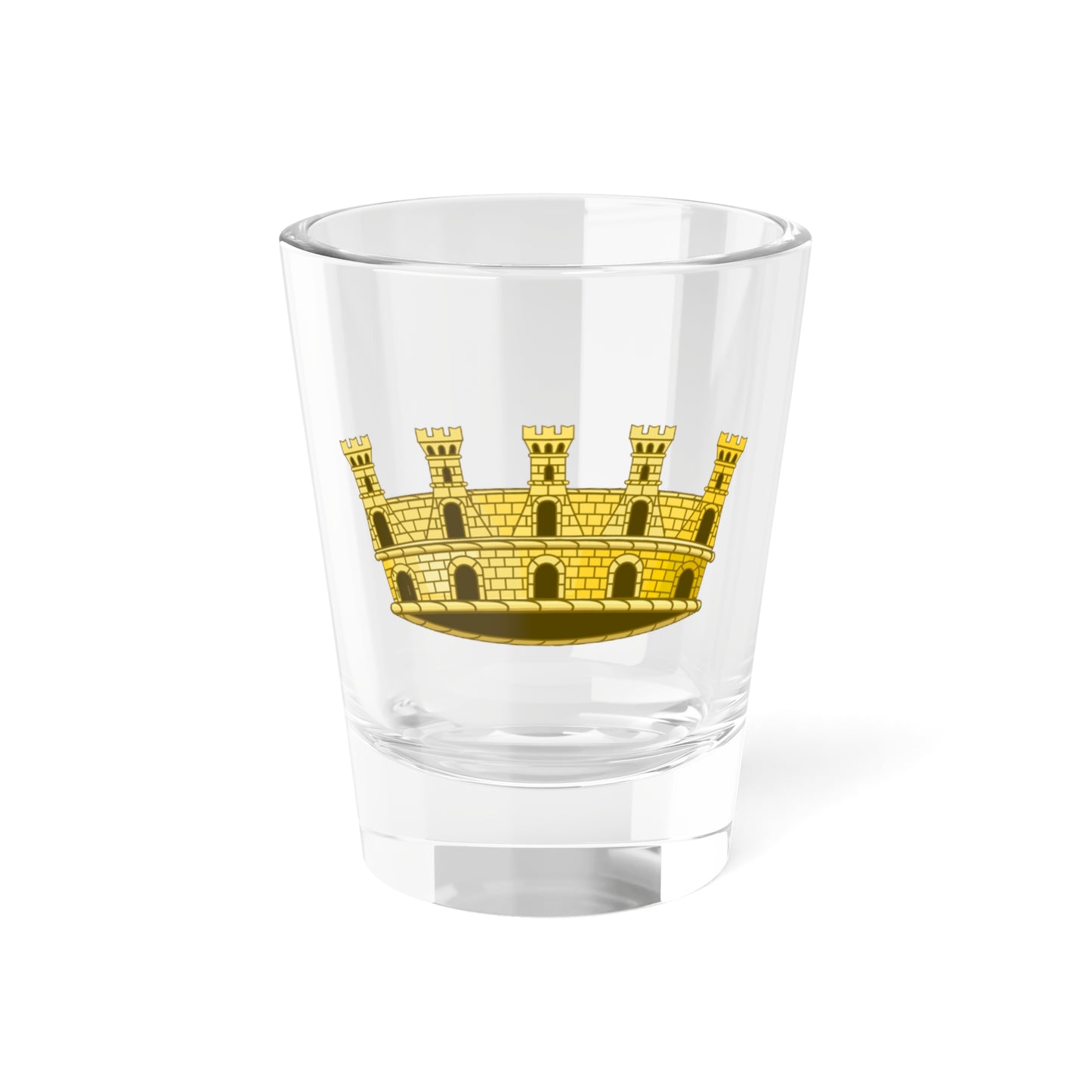 Mural Crown of Italian City (Italy) (Coat of Arms) Shot Glass 1.5oz