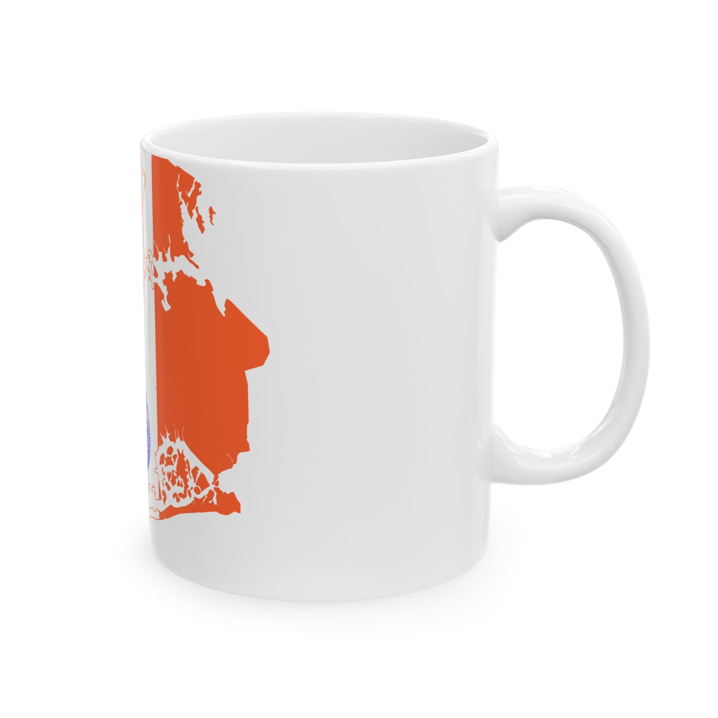 Flag-map of New York City (United States) White Coffee Mug
