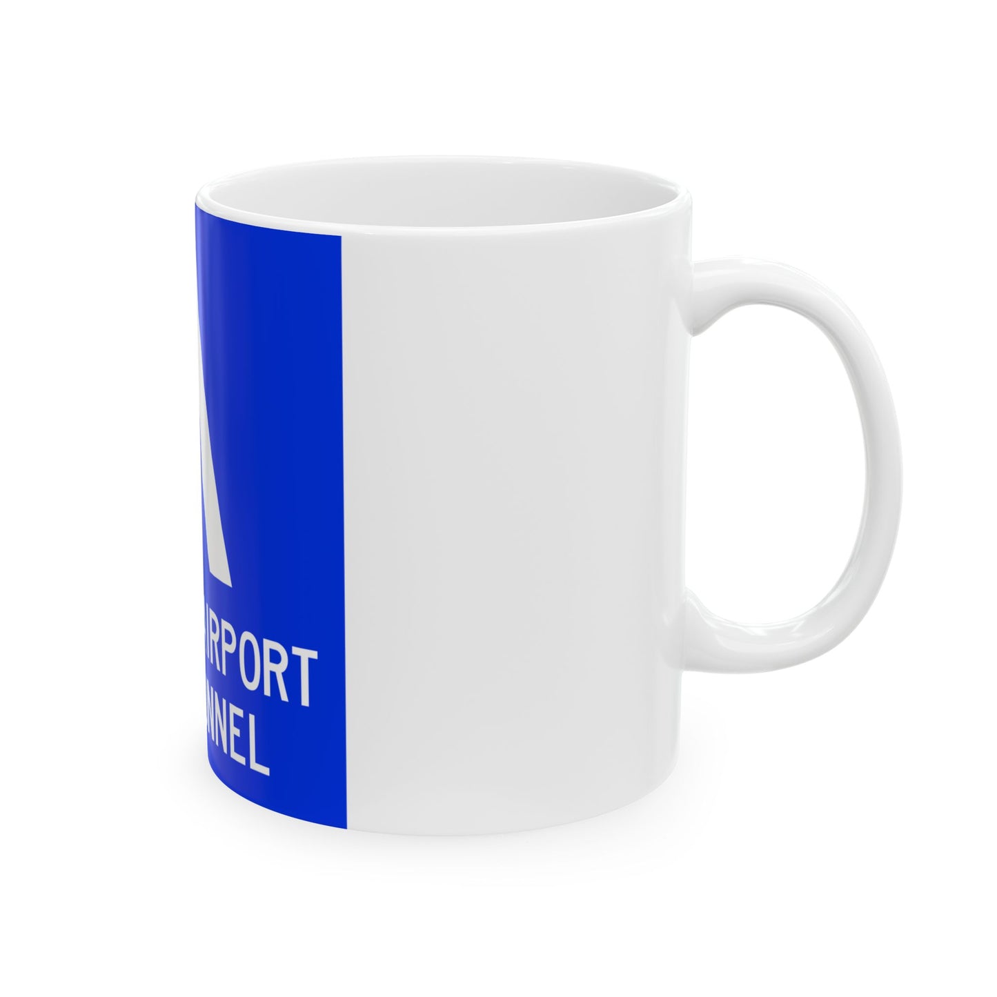 Addison Airport Toll Tunnel logo (Texas) (Road Sign) White Coffee Mug
