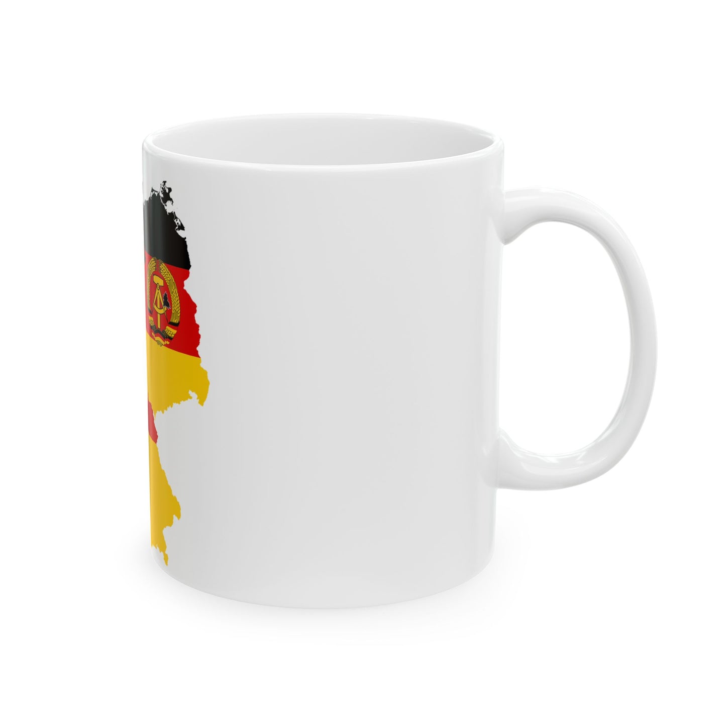 Flag-map of East West Germany (Germany) White Coffee Mug