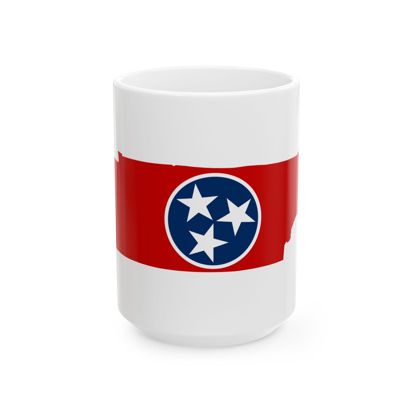 Flag-map of Tennessee (United States) White Coffee Mug