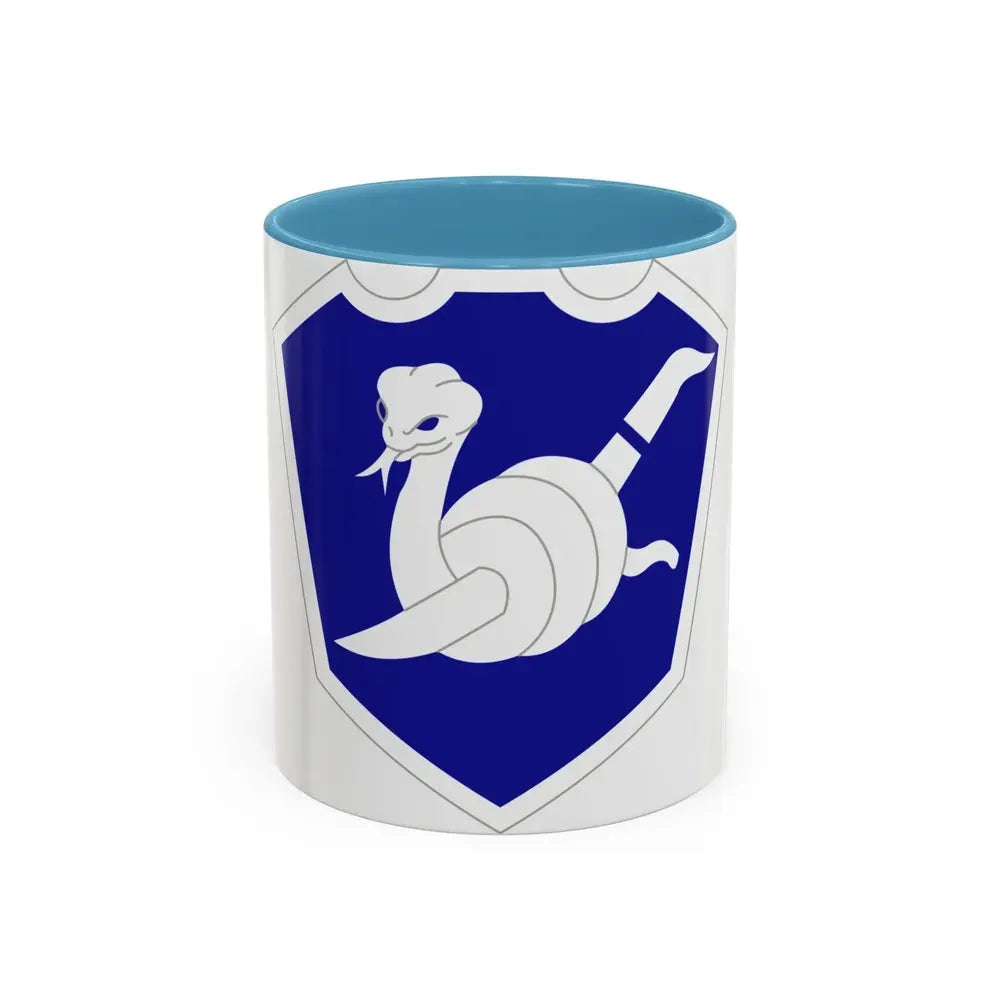 158 Maneuver Enhancement Brigade (U.S. Army) Accent Coffee Mug 11oz Light Blue - Go Mug Yourself
