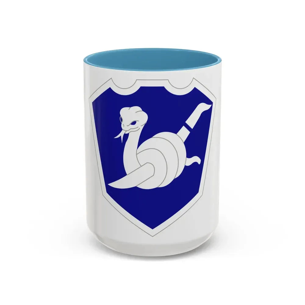 158 Maneuver Enhancement Brigade (U.S. Army) Accent Coffee Mug 15oz Light Blue - Go Mug Yourself