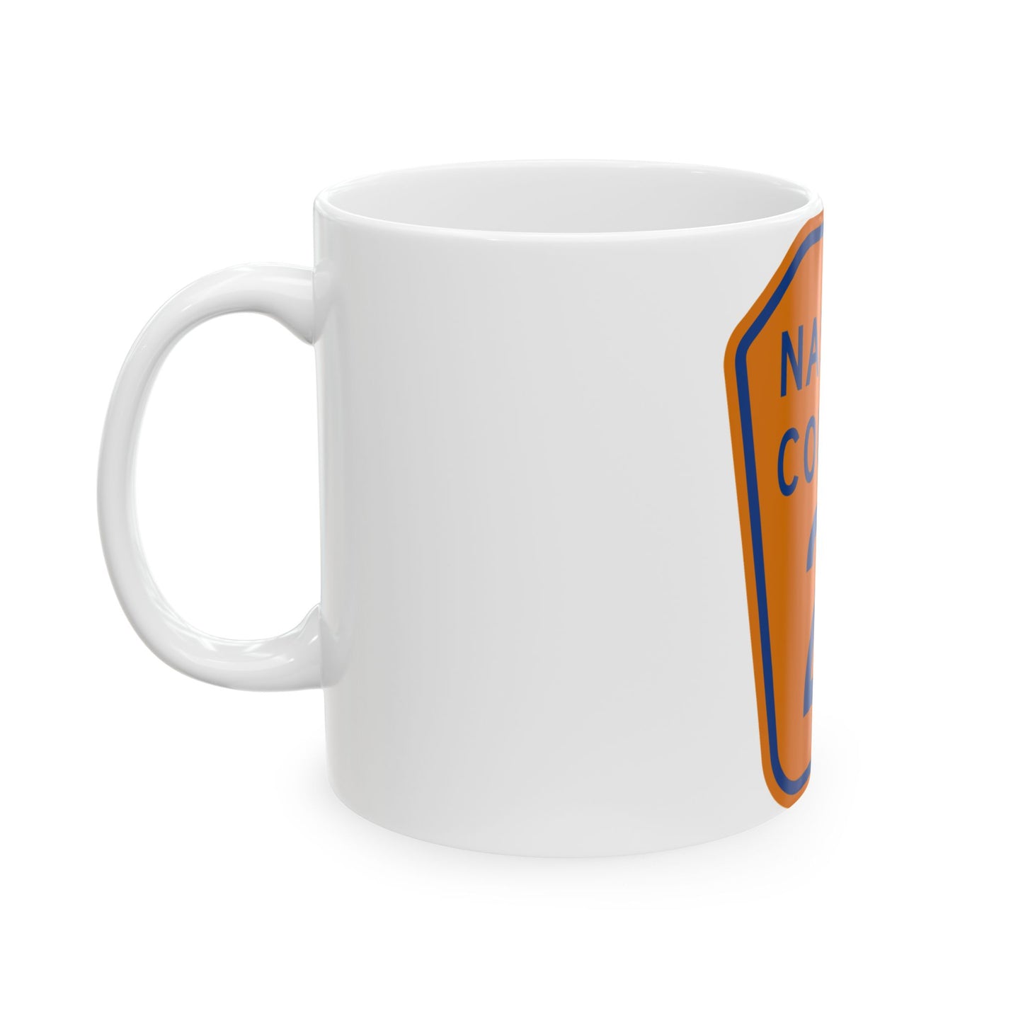 Nassau County 21 NY (New York) (Road Sign) White Coffee Mug