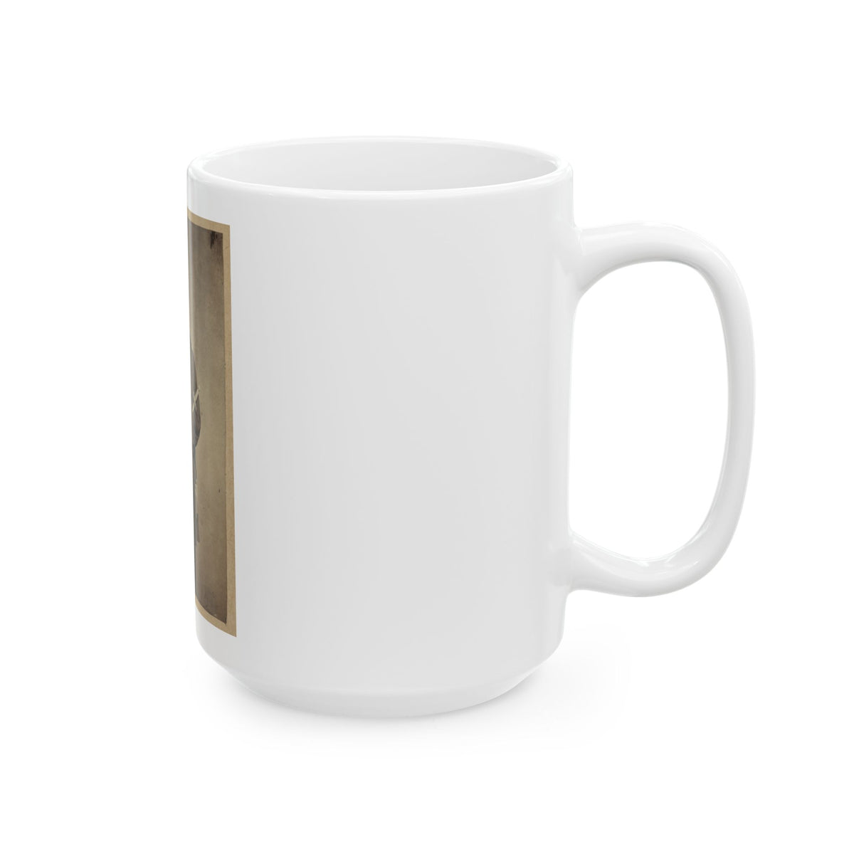 Portrait Of Union Officer Holding A Sword In His Arm (U.S. Civil War) White Coffee Mug