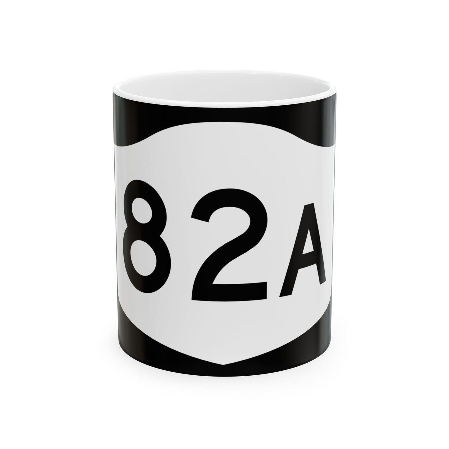 NY-82A (New York) (Road Sign) White Coffee Mug