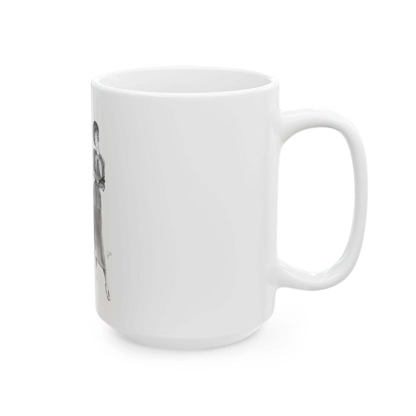 Handmachers fashion illustration (1), 1948 - White Coffee Mug