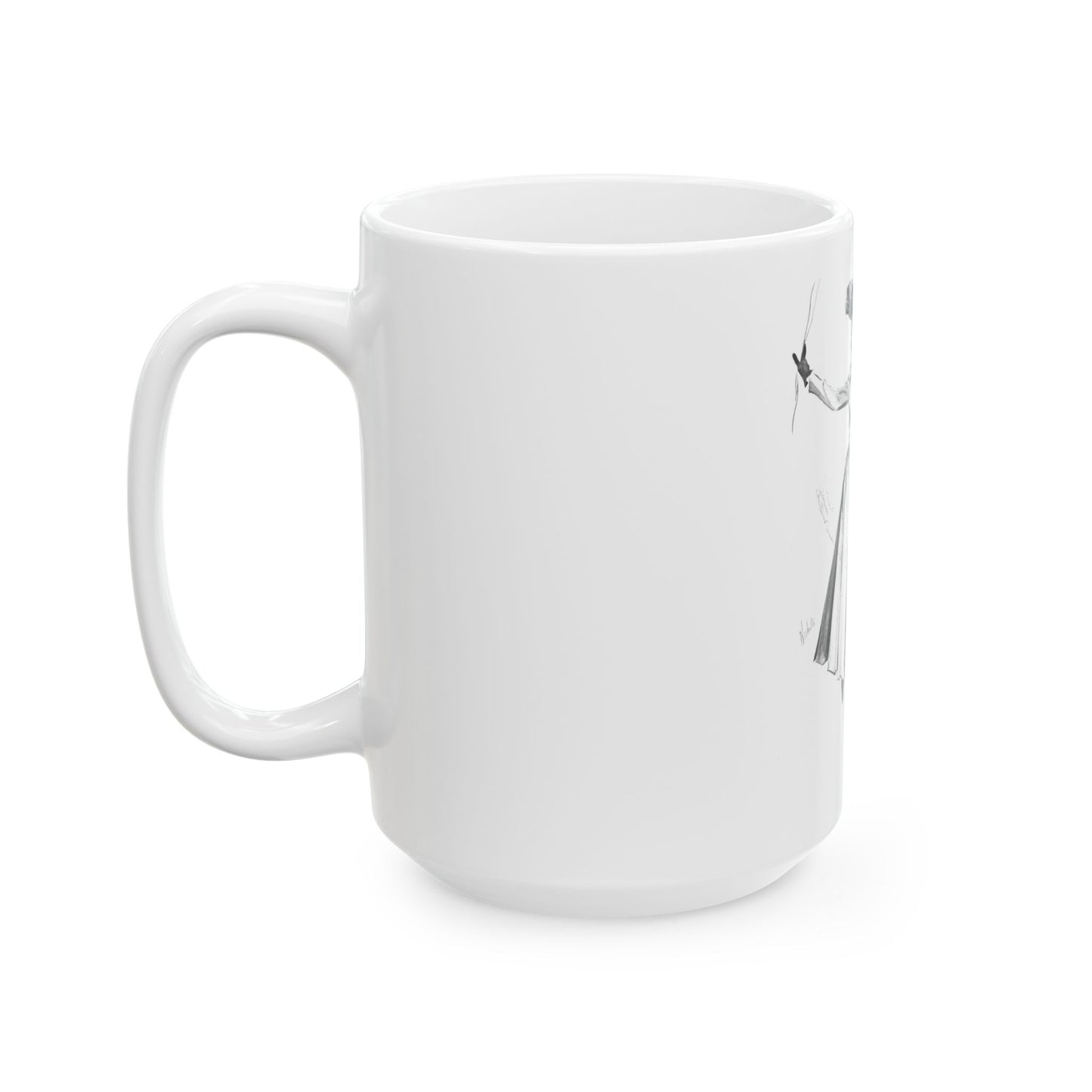 Handmachers fashion illustration (2), 1948 - White Coffee Mug