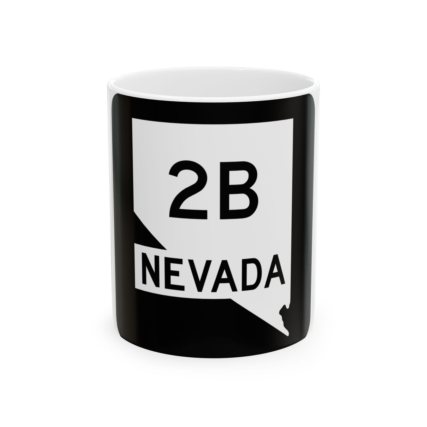 Nevada 2B (Nevada) (Road Sign) White Coffee Mug