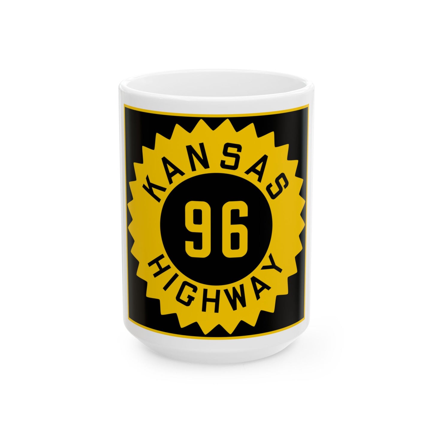 K-96 1926 (Kansas) (Road Sign) White Coffee Mug