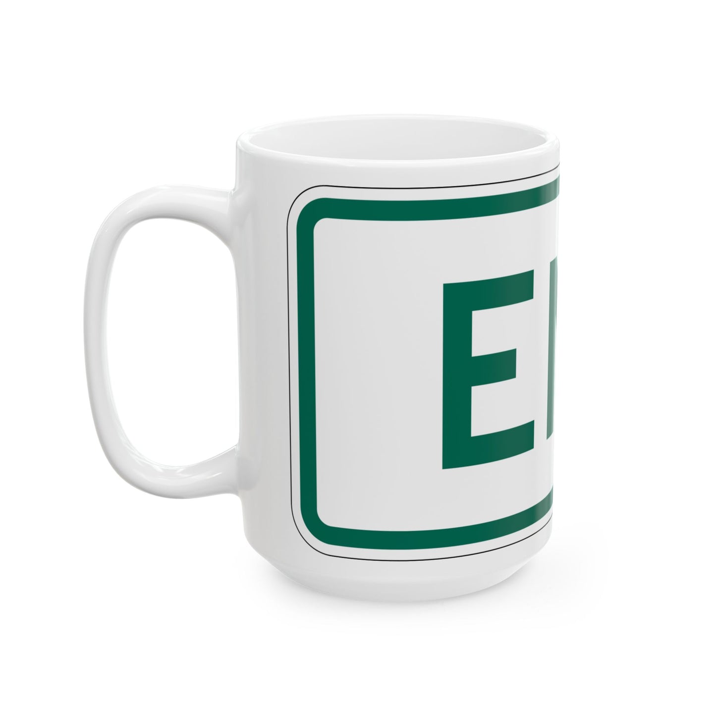 End plate Vermont (Vermont) (Road Sign) White Coffee Mug