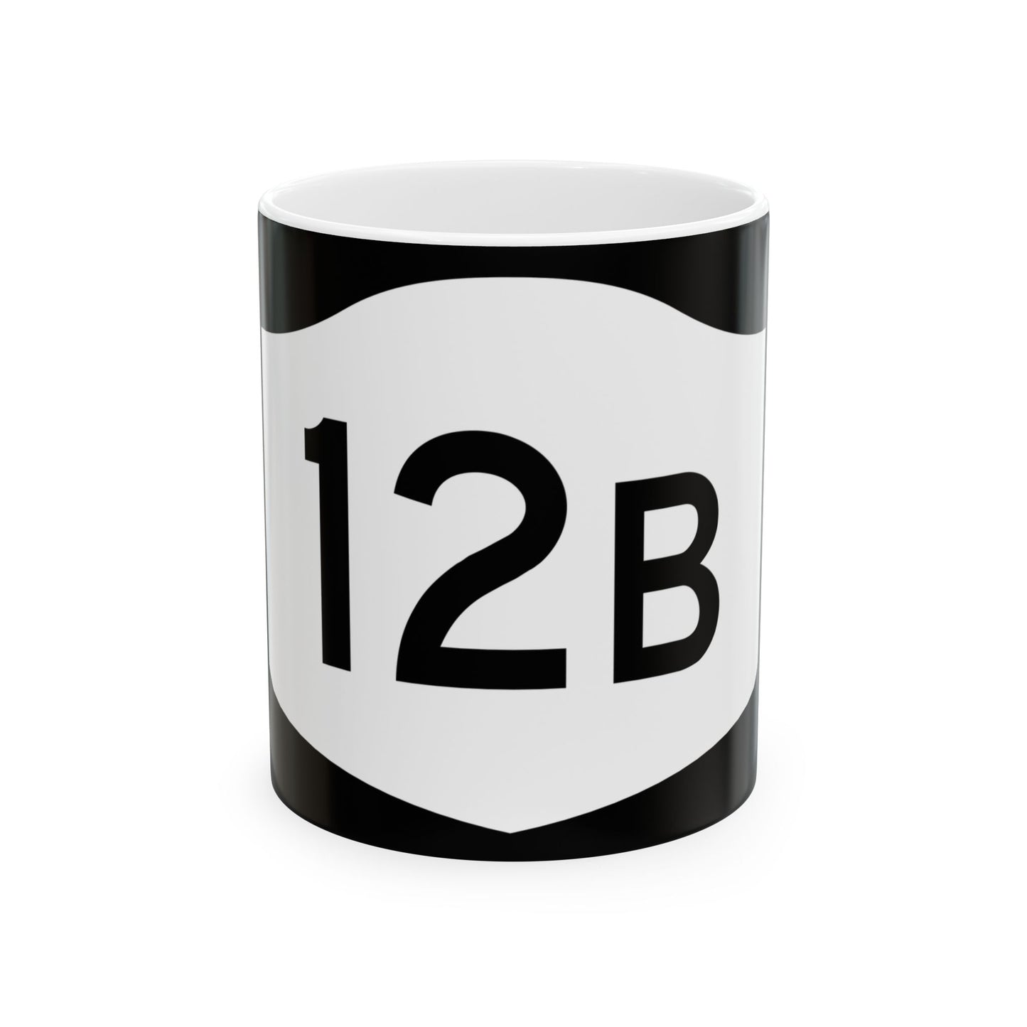 NY-12B (New York) (Road Sign) White Coffee Mug