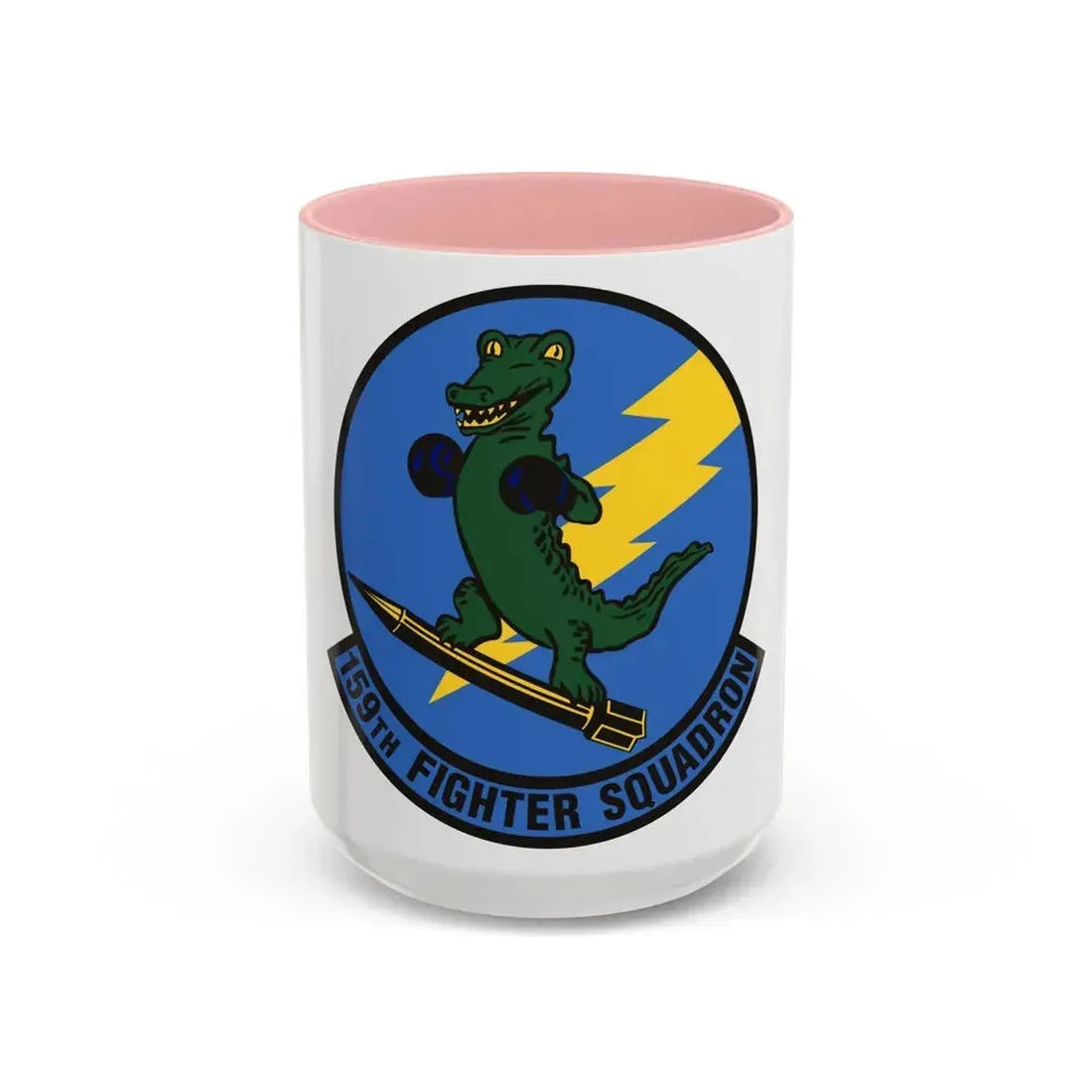 159th Fighter Squadron (U.S. Air Force) Accent Coffee Mug 15oz Pink - Go Mug Yourself