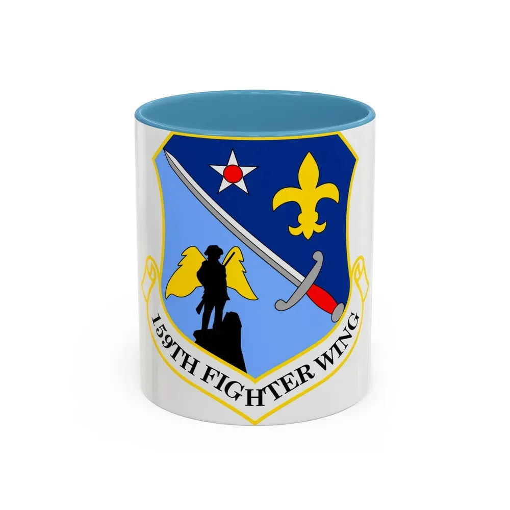 159th Fighter Wing (U.S. Air Force) Accent Coffee Mug 11oz Light Blue - Go Mug Yourself