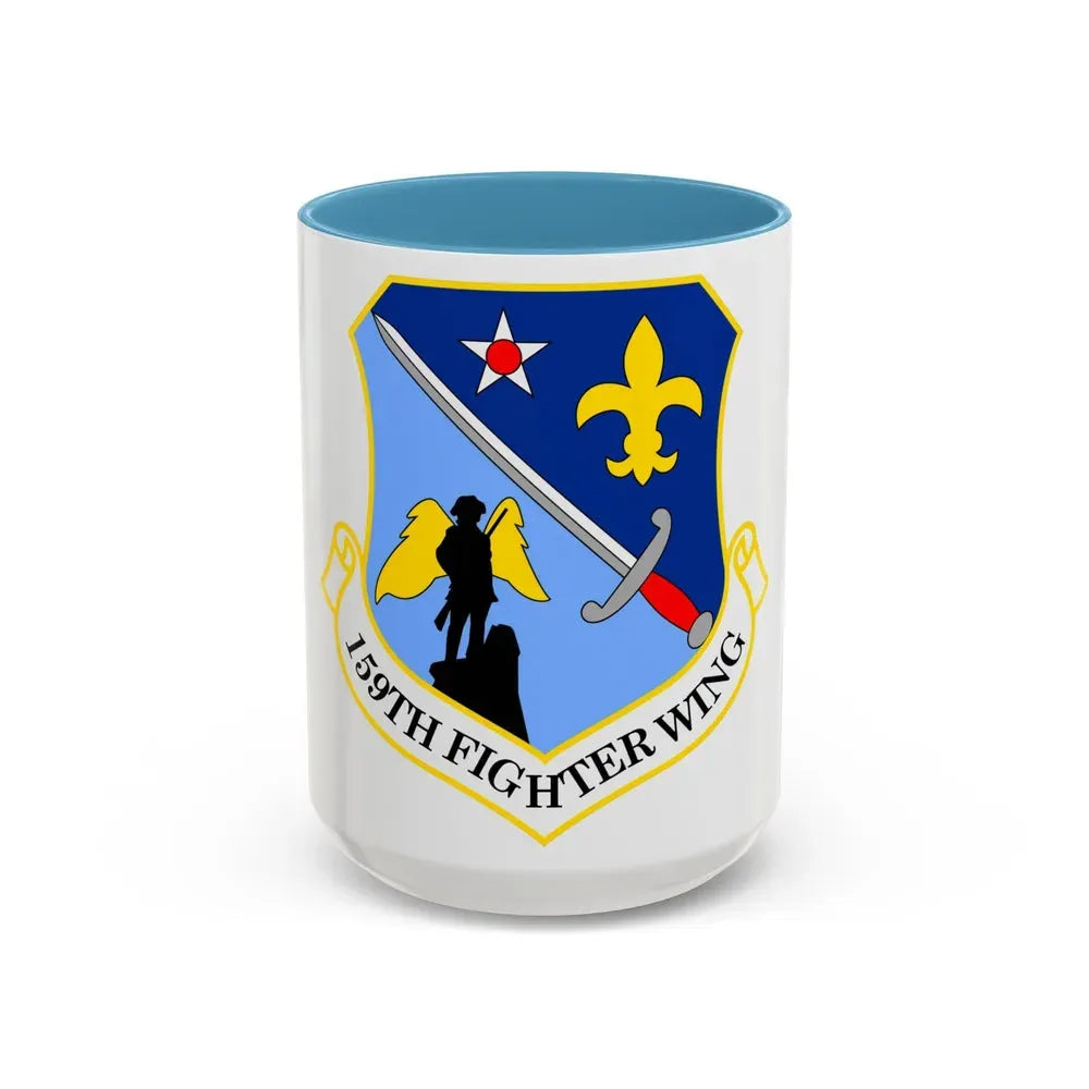 159th Fighter Wing (U.S. Air Force) Accent Coffee Mug 15oz Light Blue - Go Mug Yourself