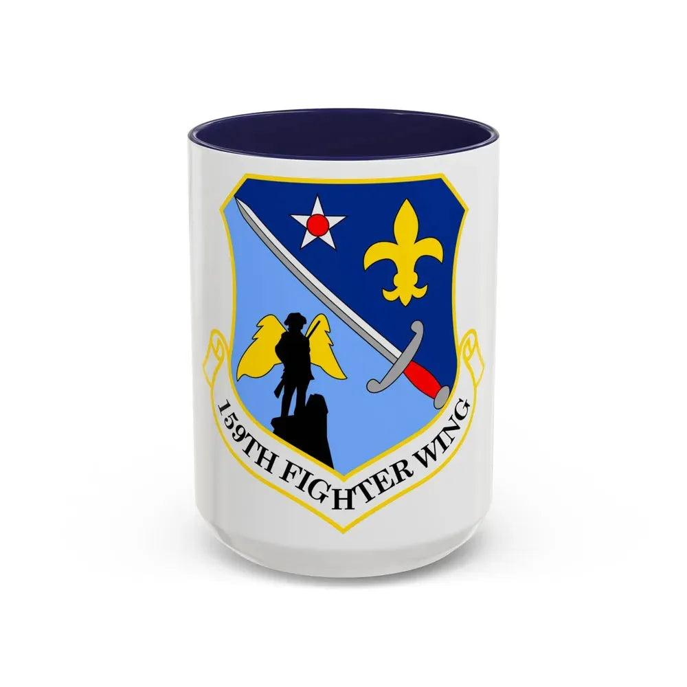 159th Fighter Wing (U.S. Air Force) Accent Coffee Mug 15oz Navy - Go Mug Yourself