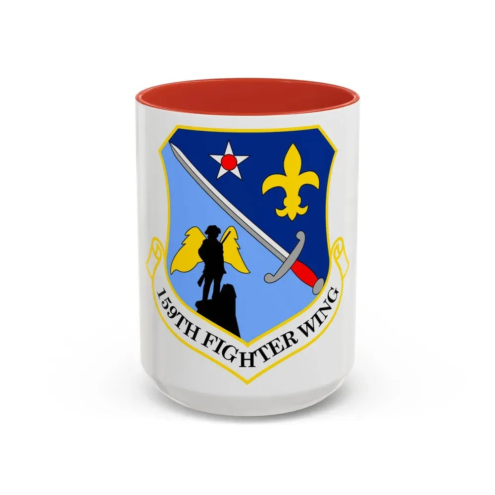 159th Fighter Wing (U.S. Air Force) Accent Coffee Mug 15oz Red - Go Mug Yourself