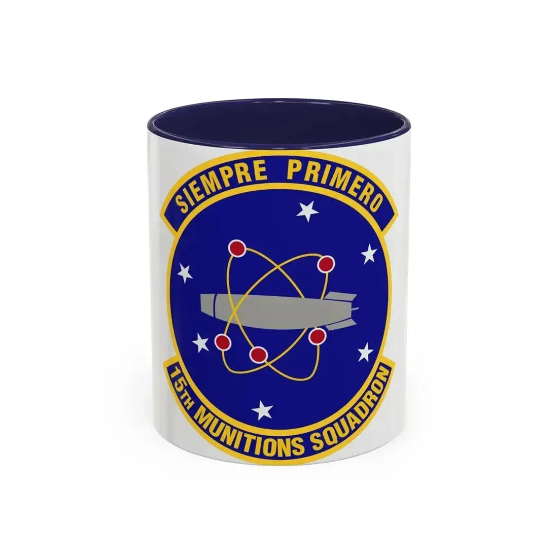 15th Munitions Squadron (U.S. Air Force) Accent Coffee Mug 11oz Navy - Go Mug Yourself