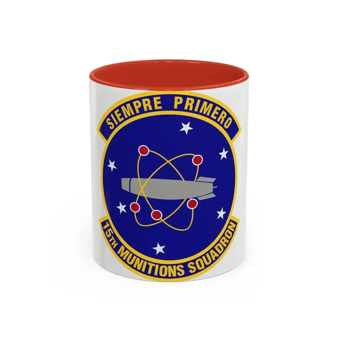 15th Munitions Squadron (U.S. Air Force) Accent Coffee Mug 11oz Red - Go Mug Yourself