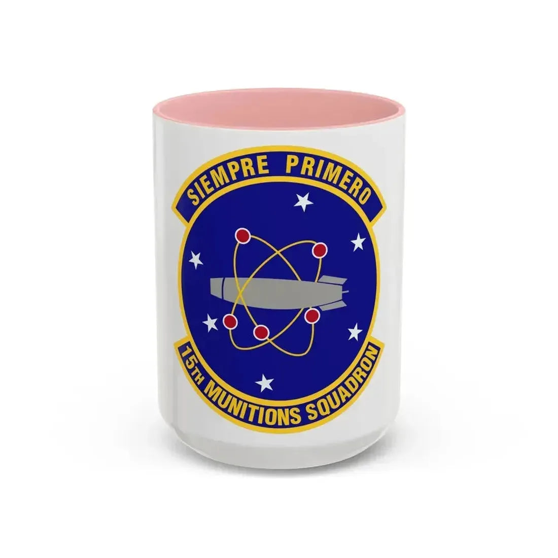 15th Munitions Squadron (U.S. Air Force) Accent Coffee Mug 15oz Pink - Go Mug Yourself