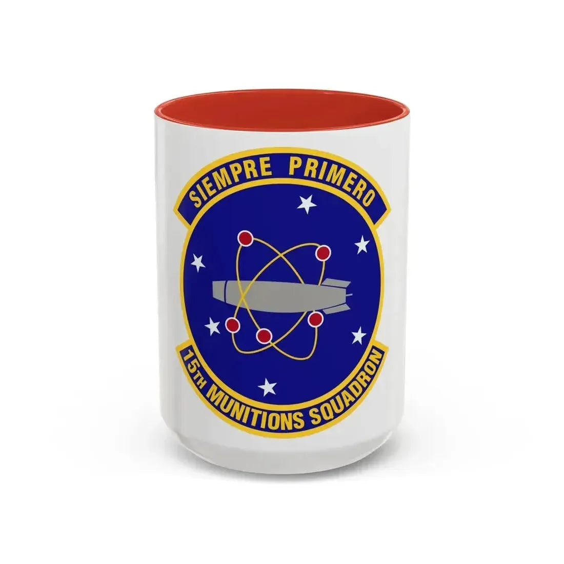 15th Munitions Squadron (U.S. Air Force) Accent Coffee Mug 15oz Red - Go Mug Yourself