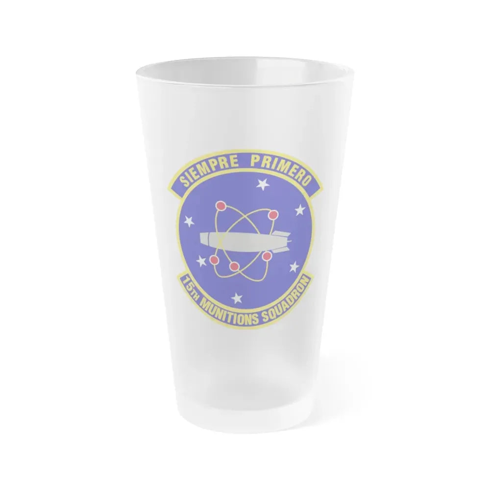 15th Munitions Squadron (U.S. Air Force) Frosted Pint Glass 16oz Default Title - Go Mug Yourself