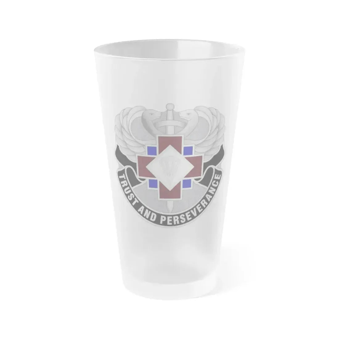 16 Hospital Center (U.S. Army) Frosted Pint Glass 16oz Default Title - Go Mug Yourself