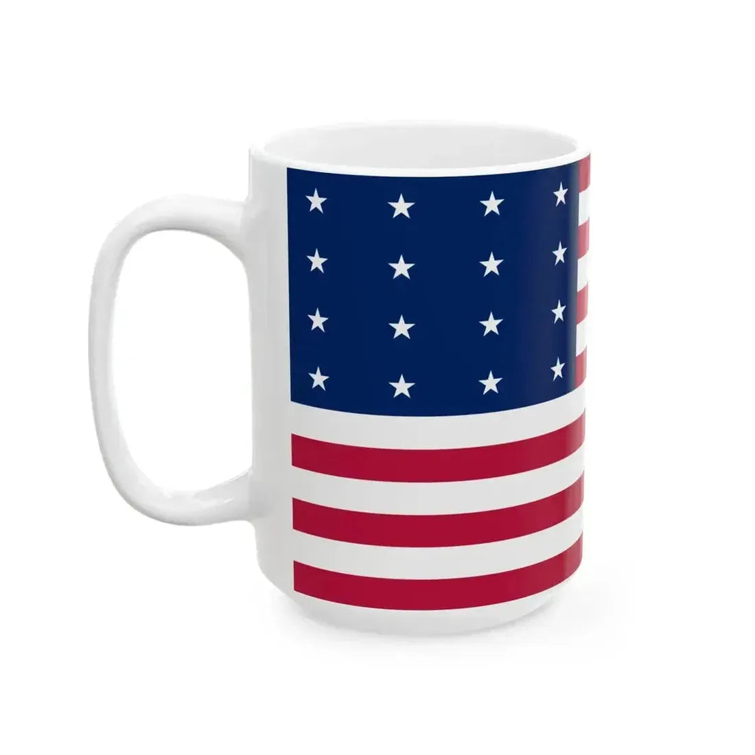 16 Star US Flag Unofficial (United States) White Coffee Mug - Go Mug Yourself