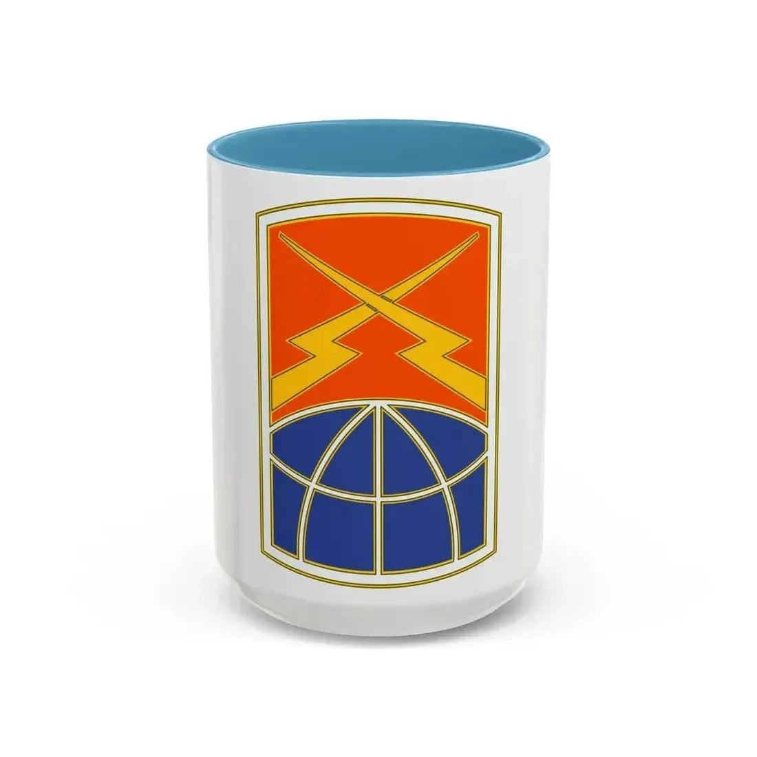 160 Signal Brigade 3 (U.S. Army) Accent Coffee Mug 15oz Light Blue - Go Mug Yourself