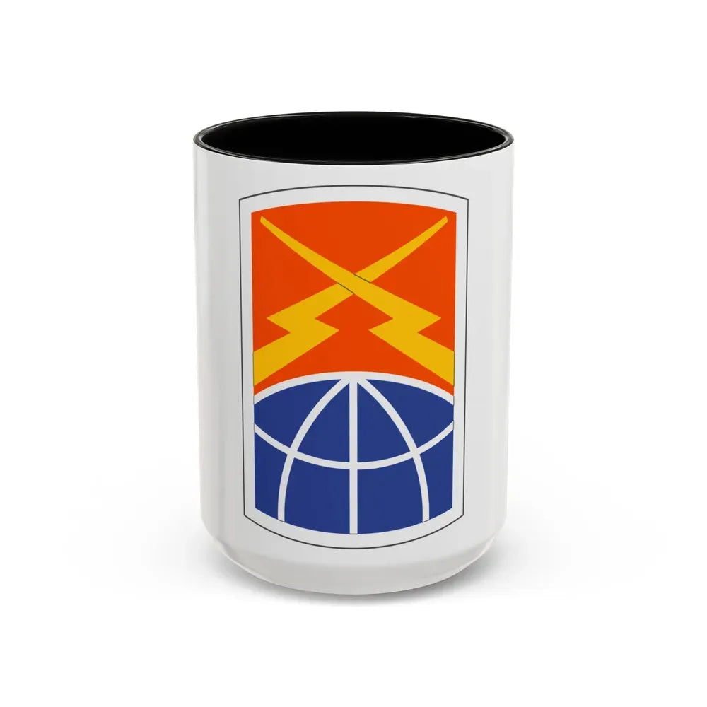 160 Signal Brigade (U.S. Army) Accent Coffee Mug 15oz Black - Go Mug Yourself