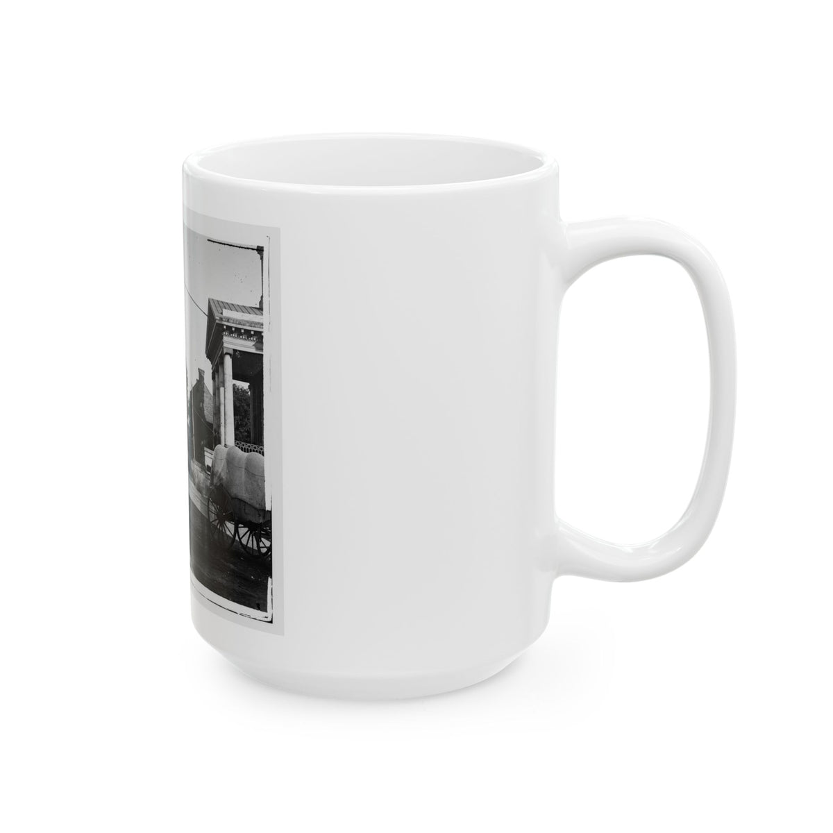 Warrenton, Va. Street In Front Of Courthouse (U.S. Civil War) White Coffee Mug