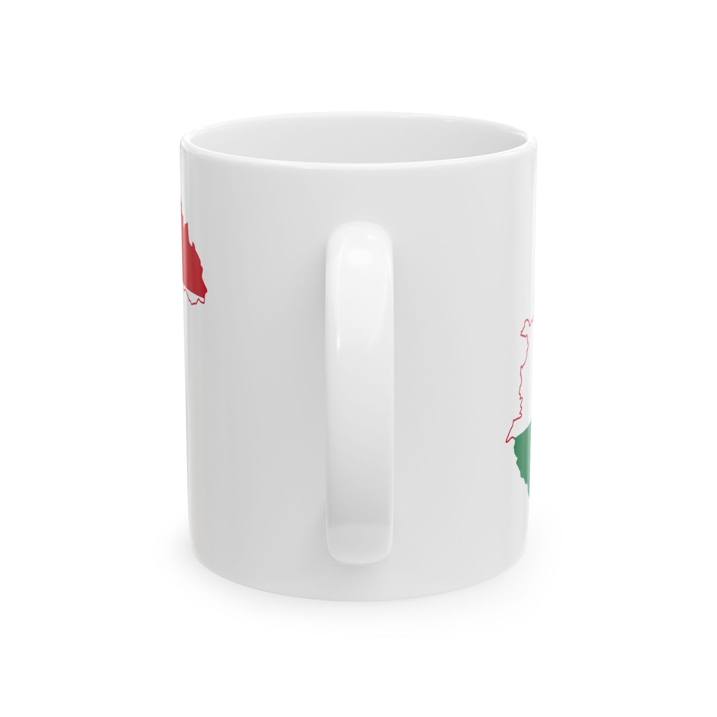 Flag-map of Hungary with Zakarpattia Oblast (Hungary) White Coffee Mug