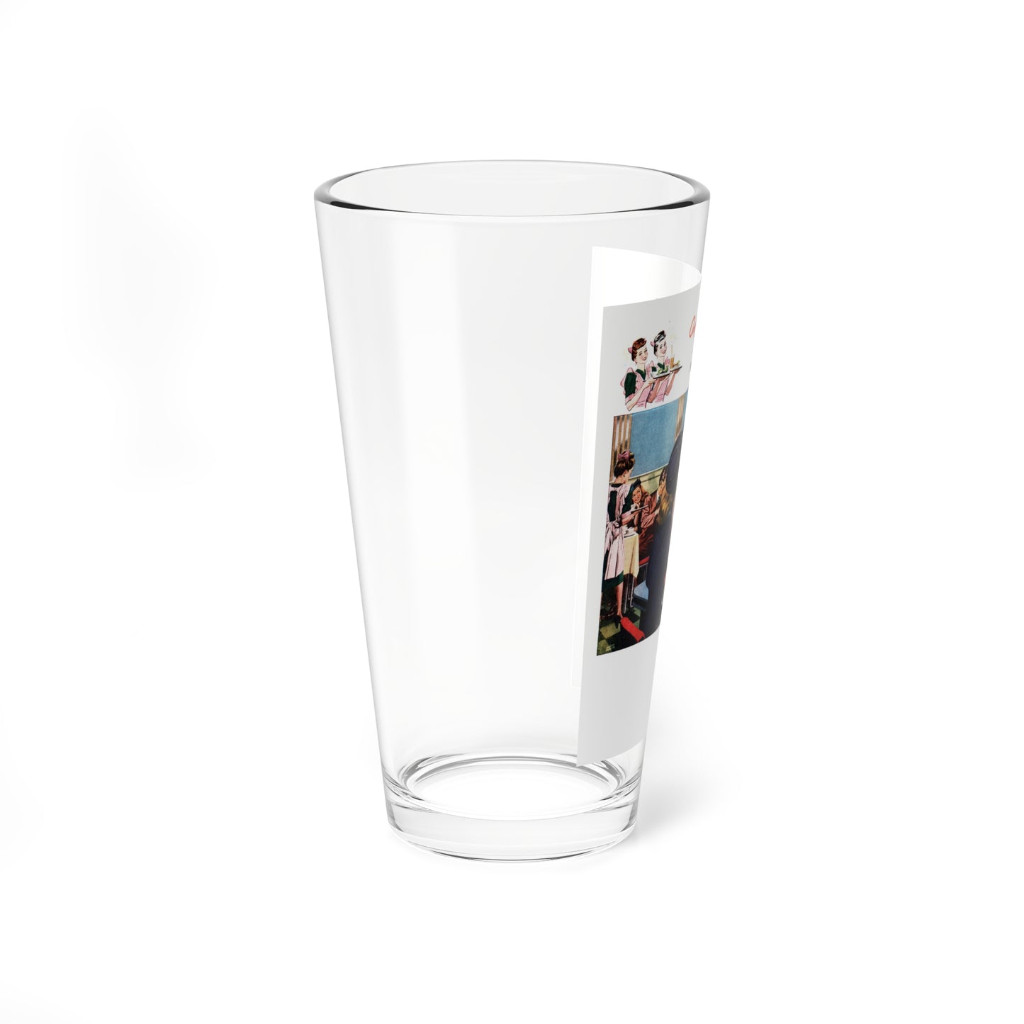 Only two waitresses, Wurlitzer adv,t Collier's, September 21, 1946 (Magazine Illustration) Pint Glass 16oz