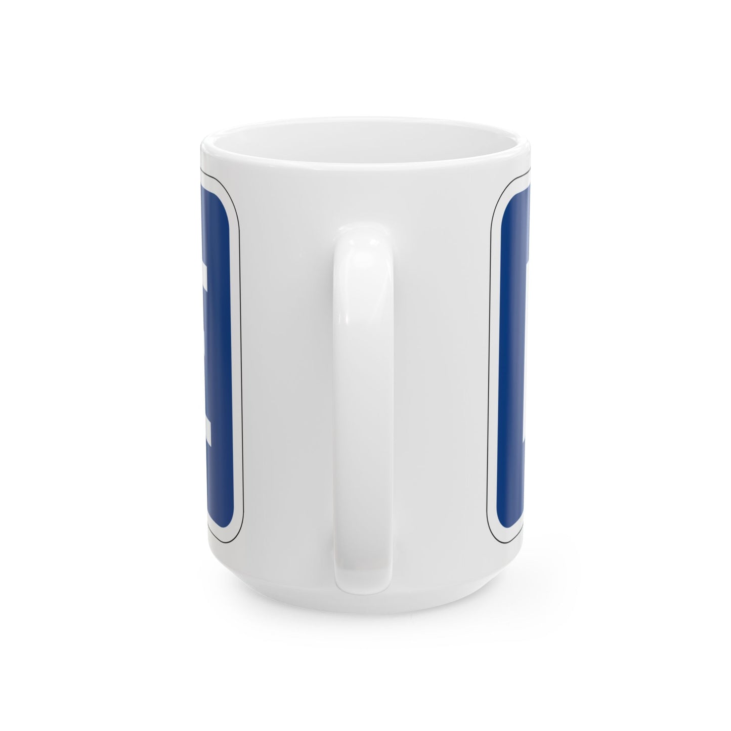 Toll plate blue es (Puerto Rico) (Road Sign) White Coffee Mug