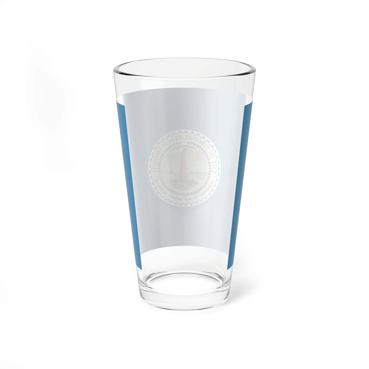 Flag of Virginia Beach, Virginia - Pint Glass 16oz